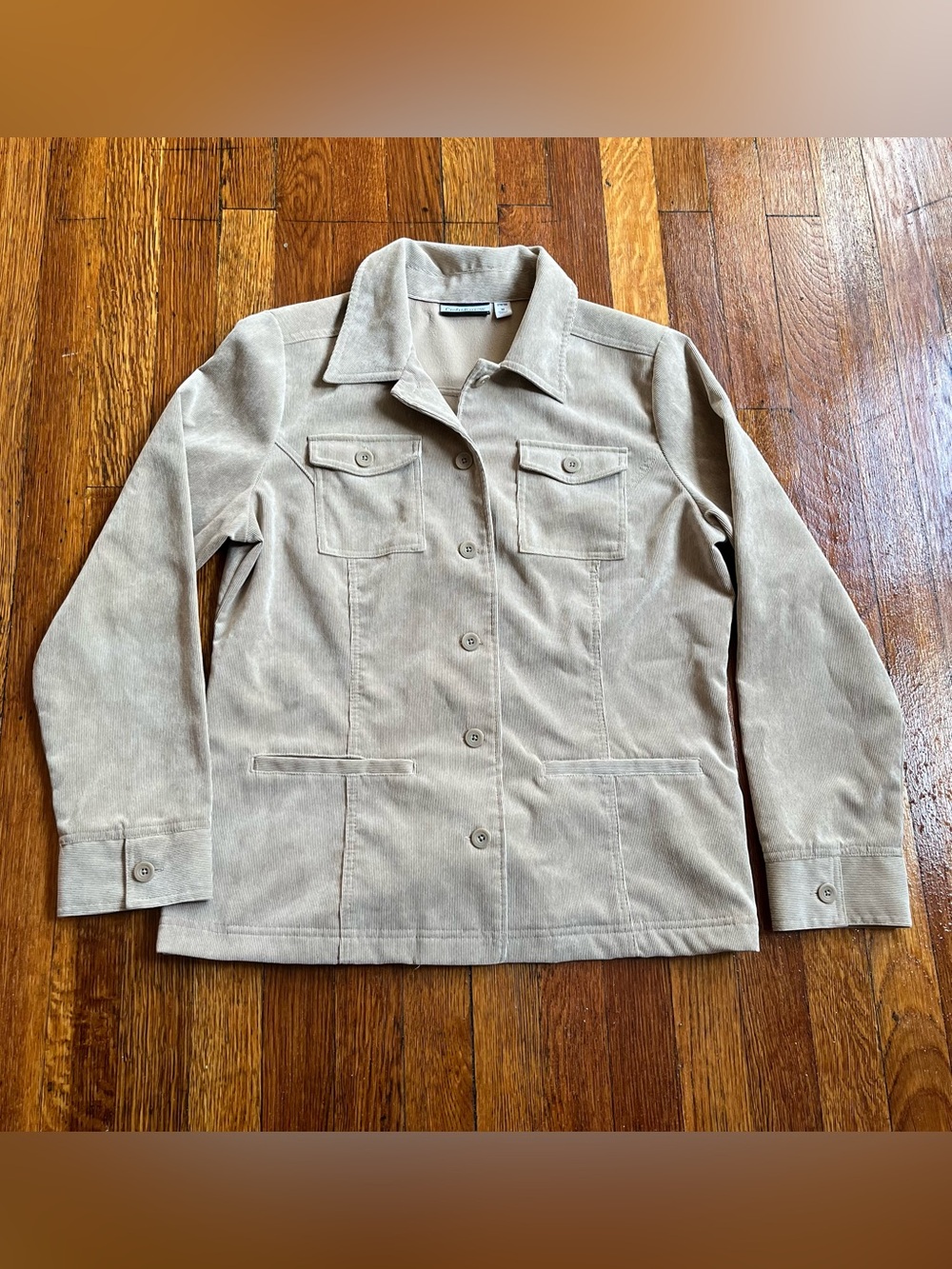 90s cream corduroy button down blazer jacket